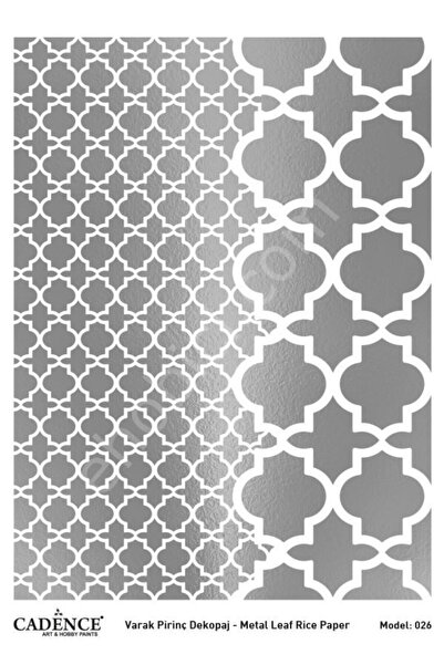 Cadence Silver Leaf Brass Decoapaj Paper - Model 26