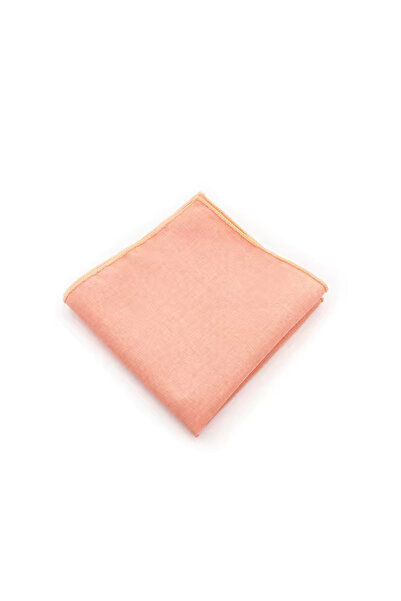 KESNUP Men's suit jacket pocket square, solid color pattern, Peach