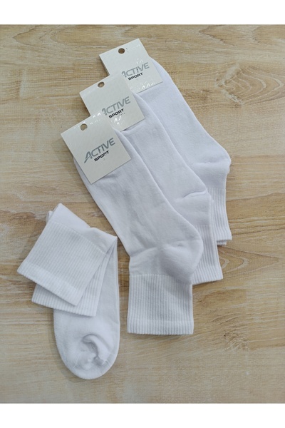Active Sport Sports Half Socks with Towel Bottom Seamless Cotton 4 Pairs