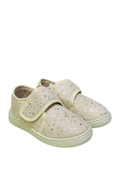 Stella Pendenza Beige Printed Kids Unisex Slippers Velcro Comfortable Non-Slip Sole Home Slippers Shoes Kp-2008