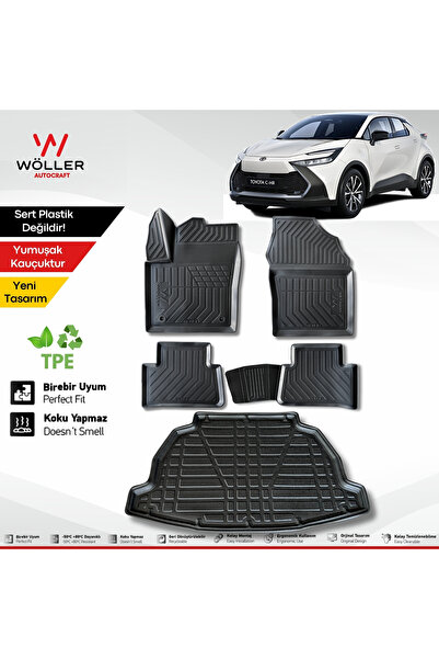 wöller Toyota Chr Paspas Bagaj Havuzu Set 2023 Sonrası Uyumlu 3d Ultraflex Set