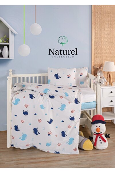VİENNA Bebek Nevresim Takımı Alezli | %100 Pamuk Yumuşak Kumaş | Sıvı Geçirme...