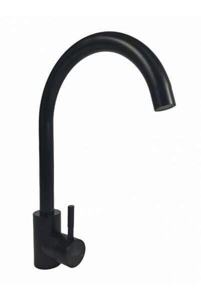 Mixxus Baterie bucatarie SUS-011 BLACK din otel inoxidabil, Monocomanda, Racorduri incluse