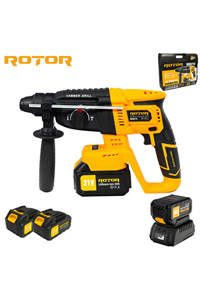 Rotor Ciocan rotopercutor cu acumulator, RRH21V 21V/3Ah , 1800 rpm, 4450 bpm,
