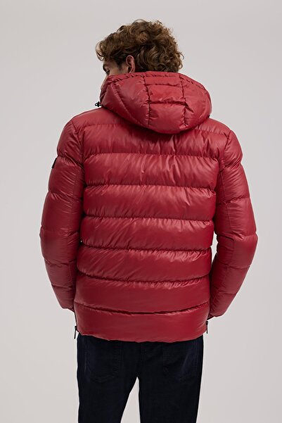 Jakamen Red Regular Fit Hooded Puffer Winter Coat