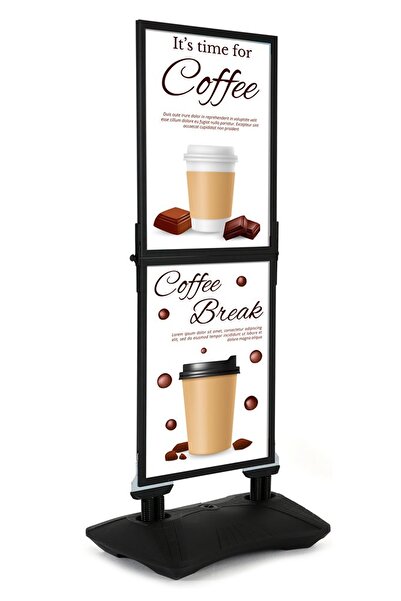 ÖzgürceSeç لوحة إعلانات قائمة بذاتها من ويند برو سليم باللون الأسود مقاس 55×7...