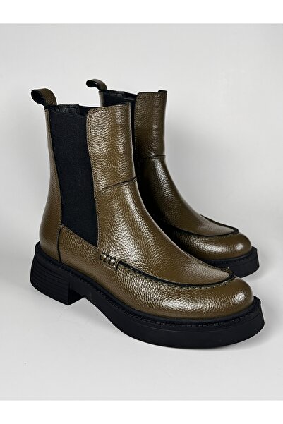 futsi shoes Zarif Hakiki Deri Kalın Taban Bot