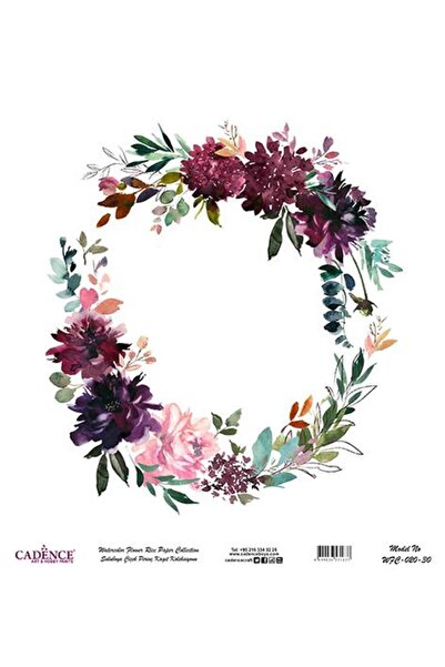 Cadence Watercolor Flower Rice Decoupage Paper - Wfc-020