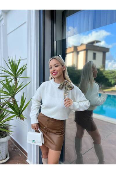 For Angels supradimensionat Pulover cu eșarfă