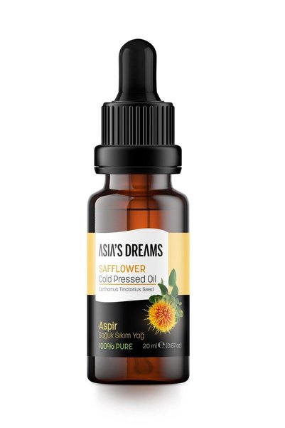 Asia's Dreams زيت القرطم المعصور على البارد 20 مل 100% نقي