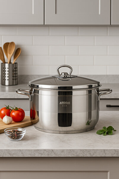 Amboss High-quality Turkish steel pot from Ambos | Unparalleled durability and elegance. Size: 30 cm