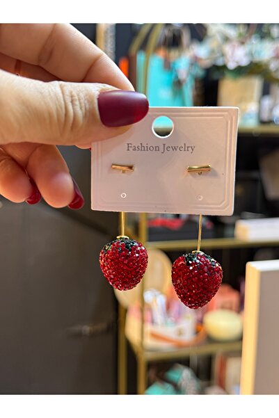 Fashionjewelery Yaşlı çilekli küpe