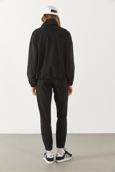 VENA Norah Μαύρο Άνετο Φούτερ