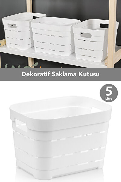 Meleni Home Декоративна пірамідальна коробка для зберігання з отворами - бага...