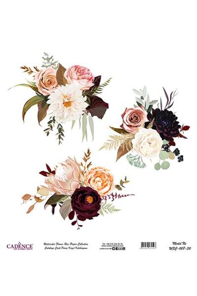Cadence Watercolor Flower Rice Decoupage Paper - Wfc-008
