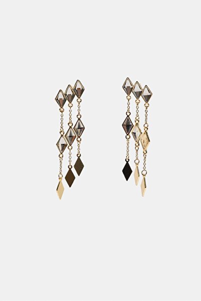 Stradivarius Diamond-shaped dangle earrings