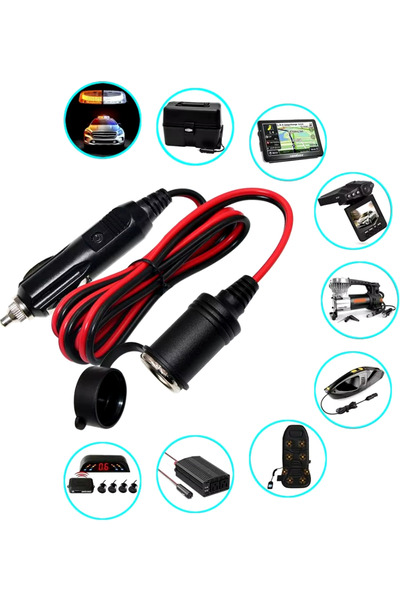 zola Prelungitor pentru bricheta auto, 12V, lungime 400 cm, plastic si cupru, husa de protectie