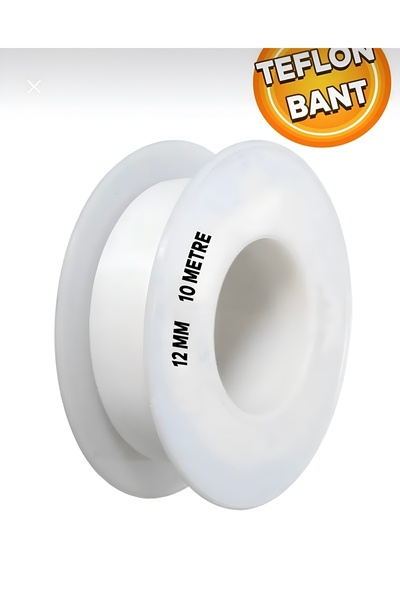 İpekbağlar TEFLON BANT 12MMx10M 5 ADET DAYANIKLI SIZDIRMAZ EV VE ARAÇLARDA