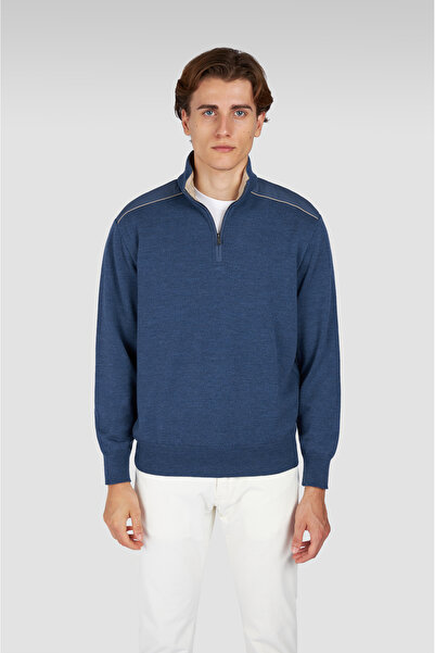 PAUL&SHARK سترة صوفية رجالية محبوكة بسحاب