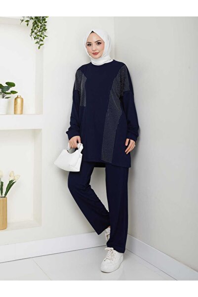 Moda Krash طقم مودال بتفاصيل طباعة حجرية