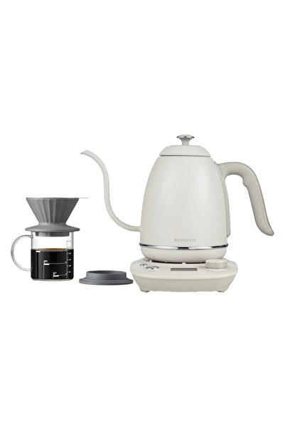 BUYDEEM Electric Kettle Gooseneck K821, 1000W, 0.8 l, Keep warm, NTC sensor technology, LCD, White