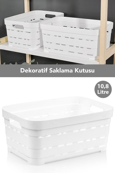 Meleni Home Delikli Dekoratif Piramit Saklama Kutusu - Dolap İçi Düzenleyici ...