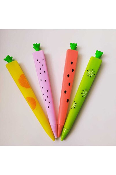 ATABY 4 قطع من أقلام الفواكه متعددة الاستخدامات (بطيخ، فراولة، كيوي، جريب فروت)