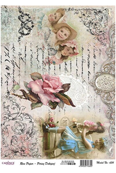 Cadence Brass Decoupage Paper - Model 654