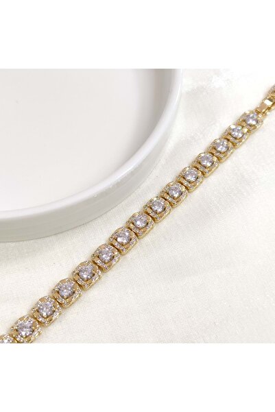 Güler Yüzlü Silver سوار XUPING مرصع بالأحجار الكريمة ذهبي اللون 16+2 سم