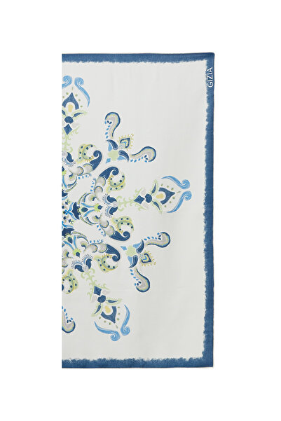 GİZİA Simetrik Motiflenmiş Desenli Eşarp