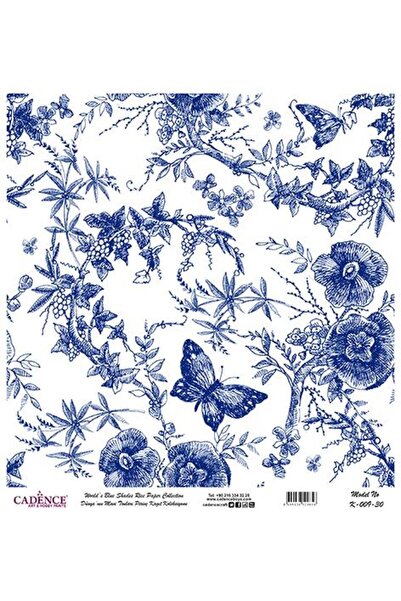 Cadence Blue Shades of the World Rice Decoupage Paper - K-009