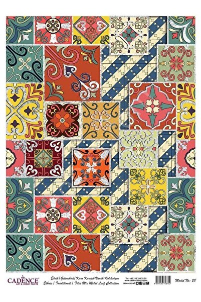Cadence Patterned Silver Foil Rice Decoapaj Paper - Model 028