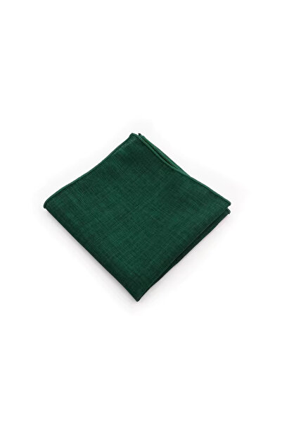 KESNUP Men's suit jacket pocket square, solid color pattern, Dark Green