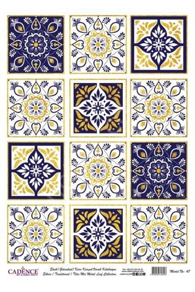 Cadence Patterned Gold Foil Brass Decorative Paper - Model 047