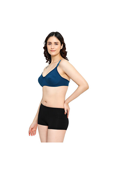 RAJNI Women's T-Shirt Bra PolyCotton Soft Remvable Padding Seamless Medium Coverage WireFree