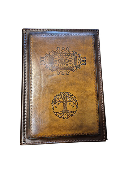 MelAlp غطاء مفكرة من الجلد الطبيعي مصنوع يدويًا