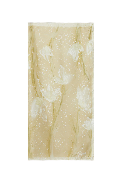 GİZİA Soyut Çiçek Desenli Eşarp