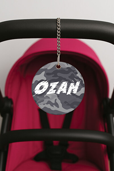 Cekuonline زخرفة مطبوعة على شكل حزام من البليكسي لعربة الأطفال - 10×10 سم كتابة الاسم 63