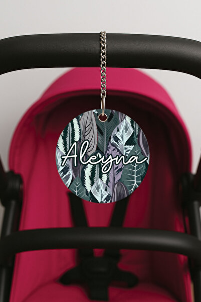 Cekuonline زخرفة مطبوعة على شكل حزام من البليكسي لعربة الأطفال - 10x10 سم NAMESURNAME-82