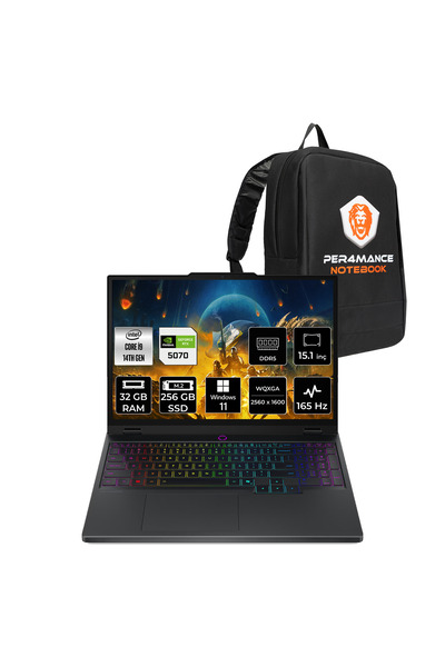 LENOVO Legion 5 i9 14900HX RTX 5070 8GB 32GB RAM 256GB SSD 15.1" QHD+ 165Hz W...