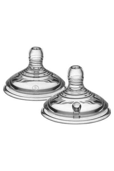 tommee tippee Natural Start Baby Bottle Teats, Breast-Like, Anti-Colic Valve, Soft Silicone, Fast Fl