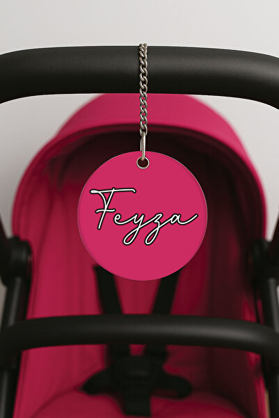 Cekuonline زخرفة مطبوعة على شكل حزام من البليكسي لعربة الأطفال - 10x10 سم NAMESURNAME-95