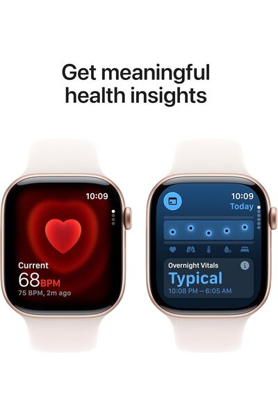 Apple Watch Series 11 GPS + Cellular 42mm Rose Gold Aluminium Case with Light Blush Sport Band - S/M