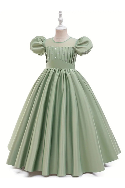 LILYMOON Kız Çocuk Prenses Abiye Elbise – Özel Gün ve Parti Kıyafeti-Tarlatanlı