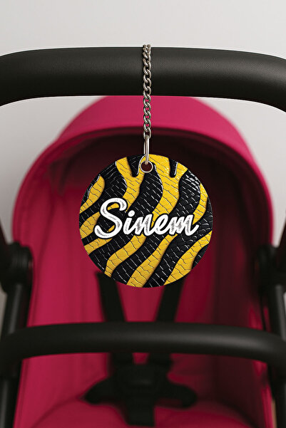 Cekuonline زخرفة مطبوعة من البليكسي للعربة مع حزام معلق - 10×10 سم BABY2