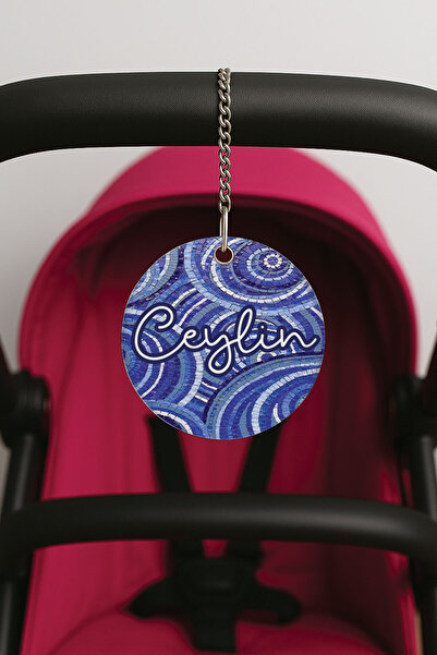 Cekuonline زخرفة مطبوعة على شكل حزام من البليكسي لعربة الأطفال - 10x10 سم تصميم-28