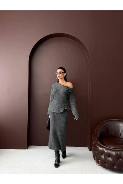 salome butik 2'Lİ ETEKLİ TRİKO TAKIM
