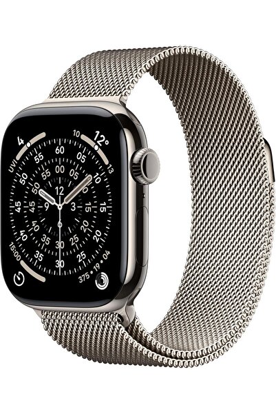 Apple Watch Series 11 GPS + Cellular 42mm Natural Titanium Case with Natural Milanese Loop