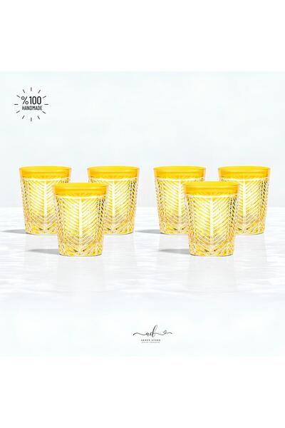 AKDEN STORE Crystal Decor Colorful Water Glass Set of 6 275ml