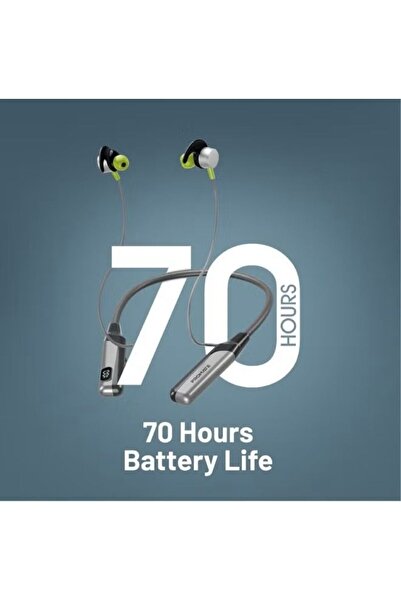 Promate Wireless Neckband Earphones High Bluetooth 5.0 with TF Card Reader 70Hrs Playtime Blend Grey